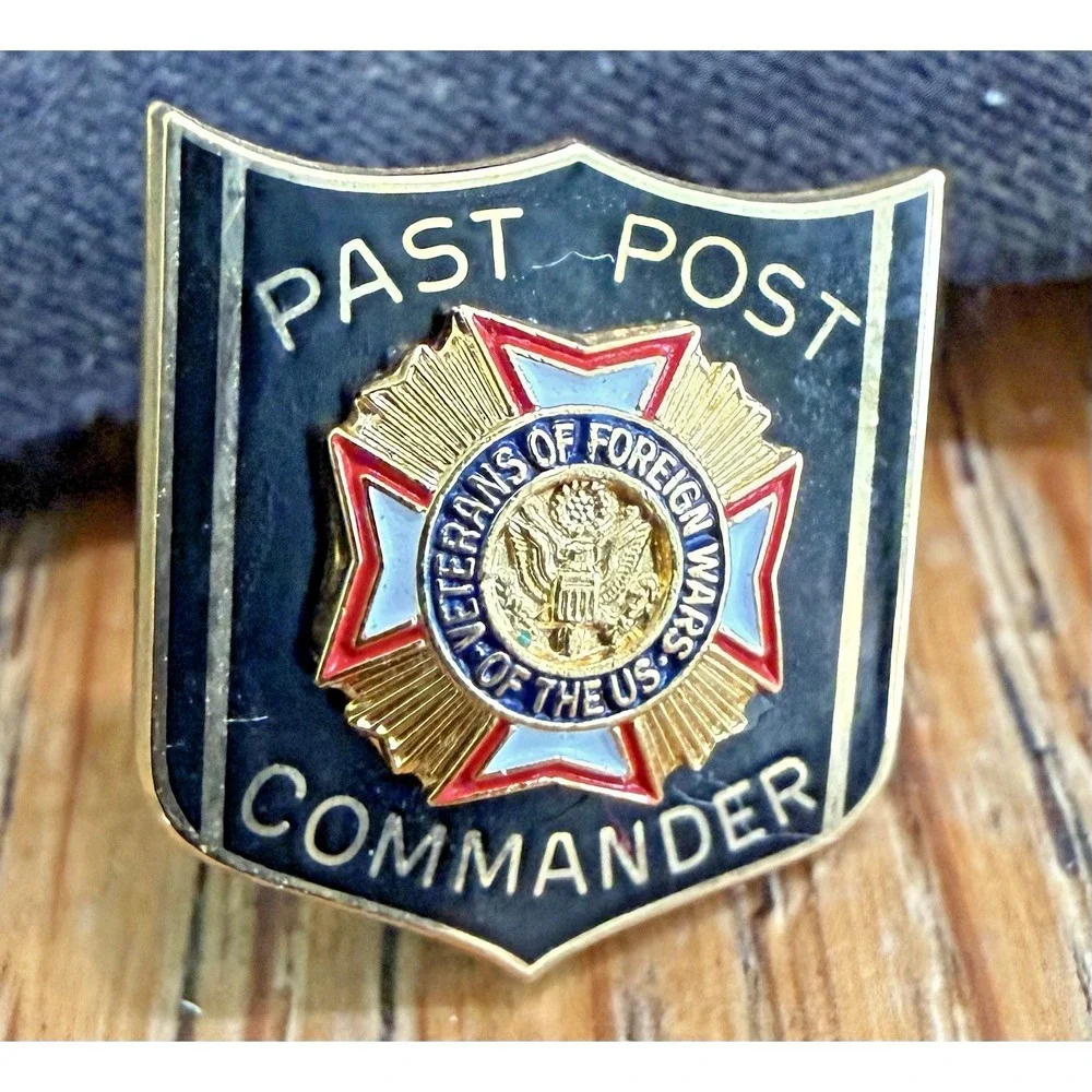 VFW Past Post‎ Commander 1/20 10k Gold Lapel Hat Pin Veterans Of Foreign Wars
